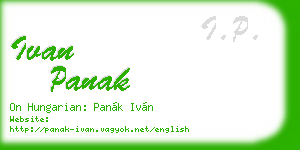 ivan panak business card
