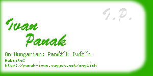 ivan panak business card